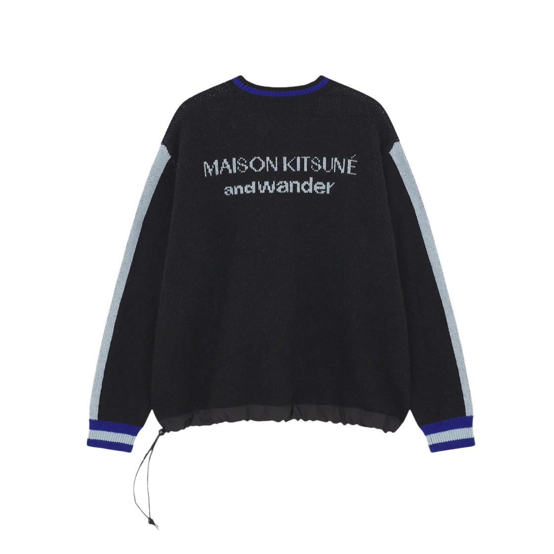 메종 키츠네 x 앤드 원더 풀오버 니트 블랙 | Maison Kitsune