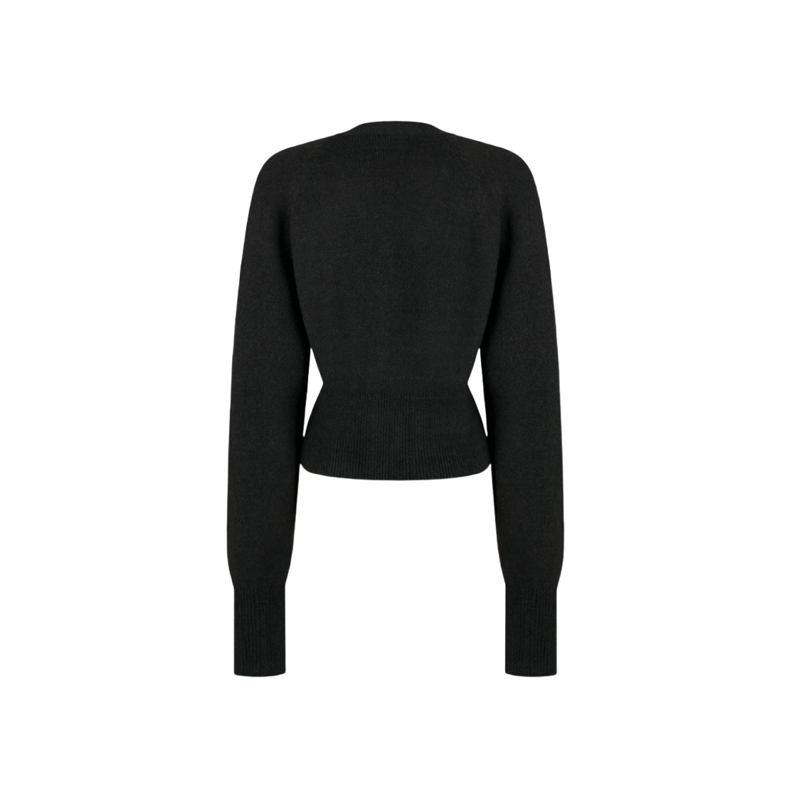 - (W) Aviemuah Eyelet Ribbed V-Neck Cardigan Dark Grey - #2