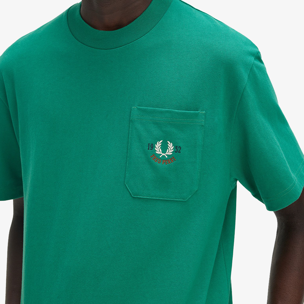 프레드페리 클럽하우스 릴렉스드 1952 티셔츠 라벨 그린(Fred Perry Clubhouse Relaxed 1952 T-Shirt Label Green) - 5