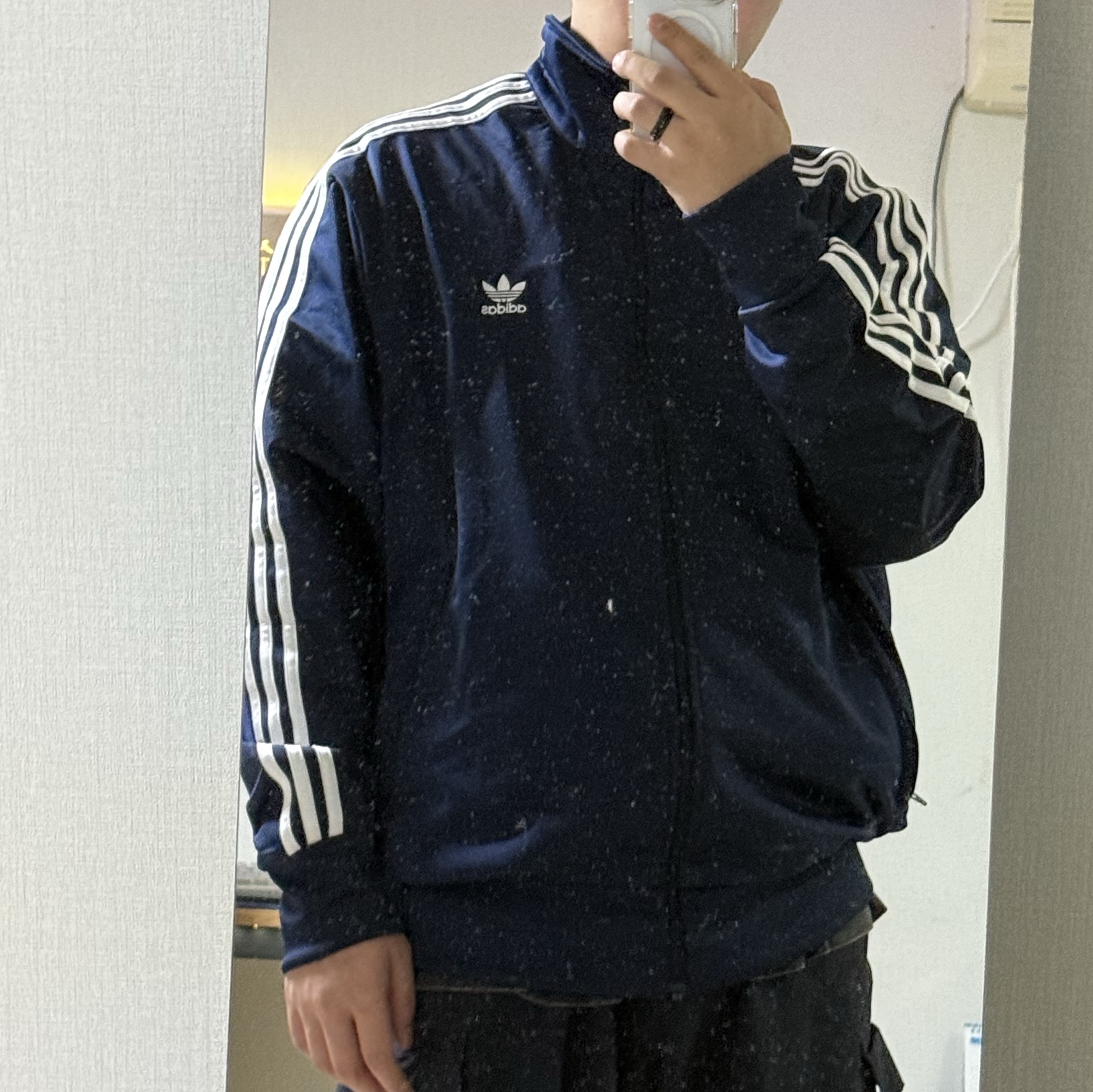 Adidas Adicolor Classic Firebird Track Top Night Indigo - KR Sizing 착용 스타일 - 1