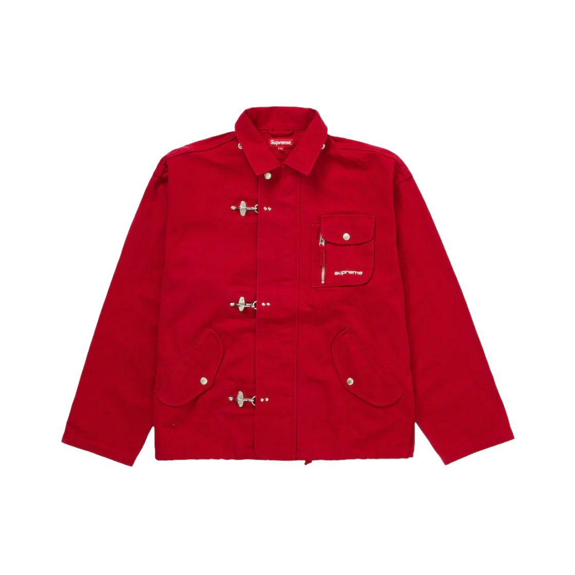 슈프림 캔버스 클립 자켓 레드 - 23SS | Supreme | KREAM