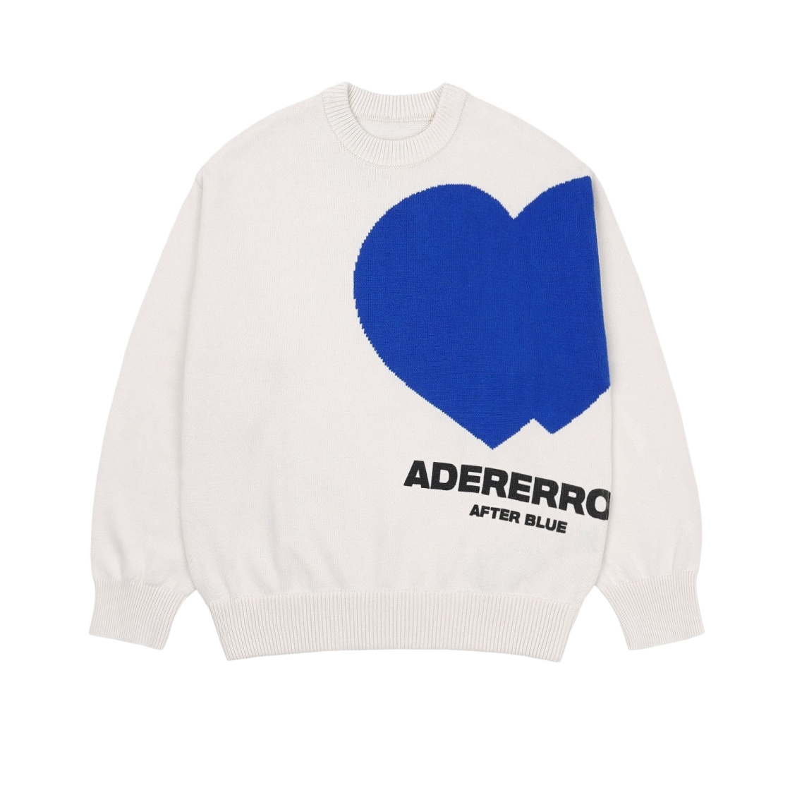 BLASSLK01IV Ader Error Twin Heart Logo Knit Ivory - 대표 이미지 #1