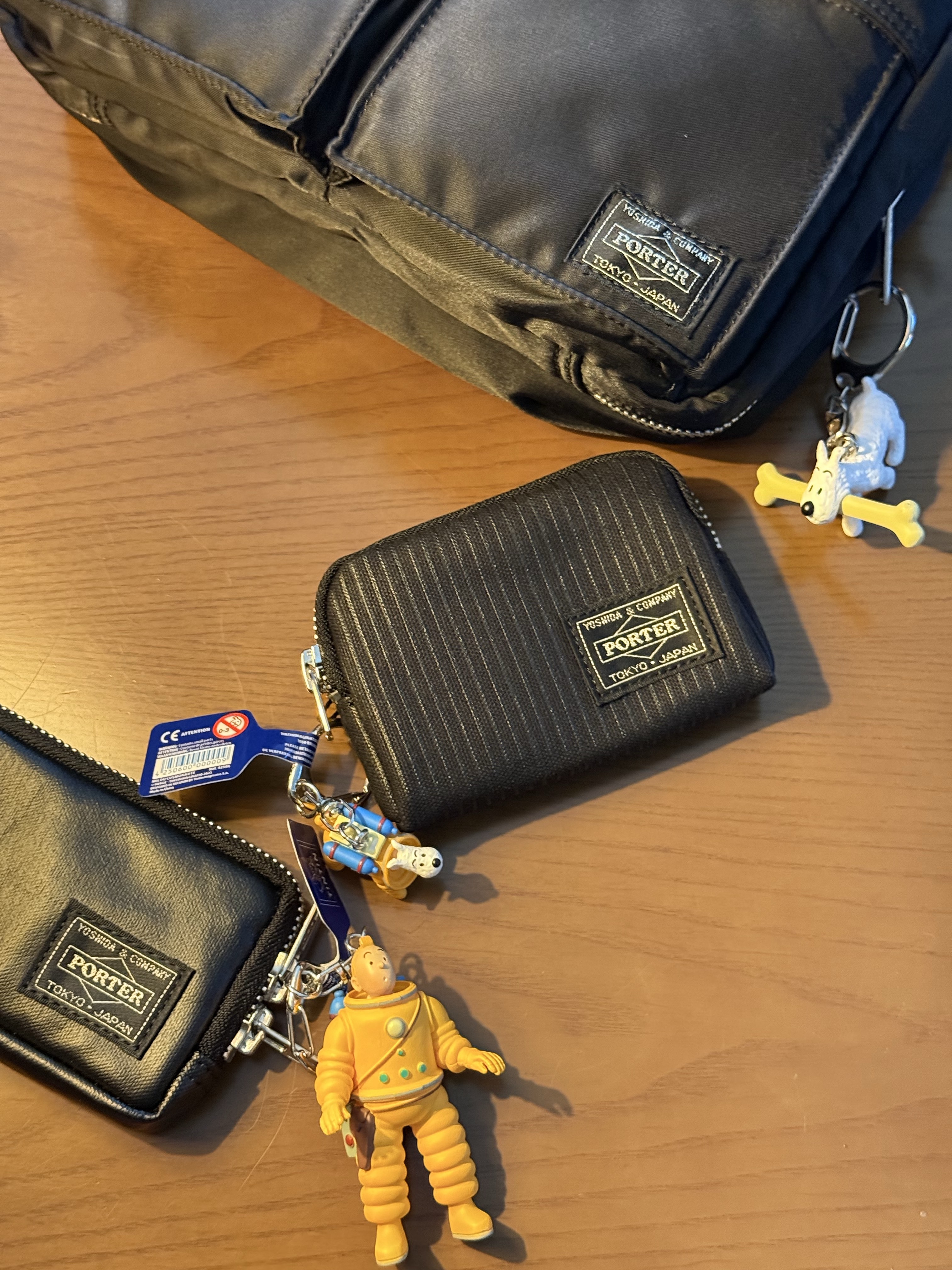 Porter Freestyle Multi Coin Case Black, Porter Drawing Coin Key Case Black 착용 스타일