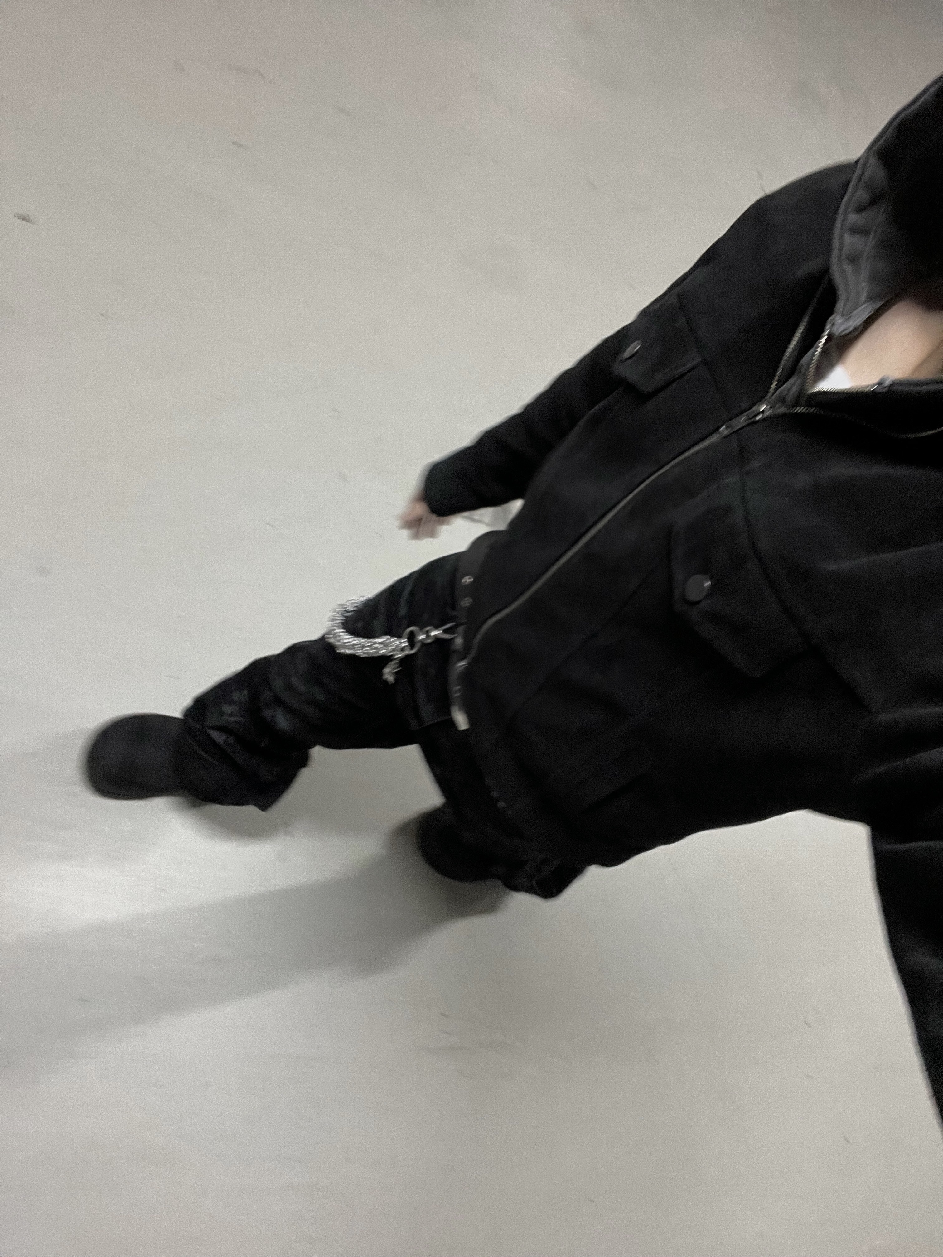 Project G/R Bicycle Chain Belt Black, Balenciaga Skiwear Alaska Nylon Low Boot Black 착용 스타일 - 5