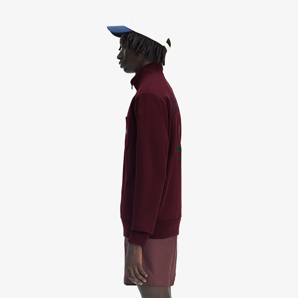 프레드페리 클럽하우스 엠브로이더드 챔피언 하프집 스웻셔츠 옥스블러드(Fred Perry Clubhouse Embroidered Champion Half Zip Sweatshirt Oxblood) - 3