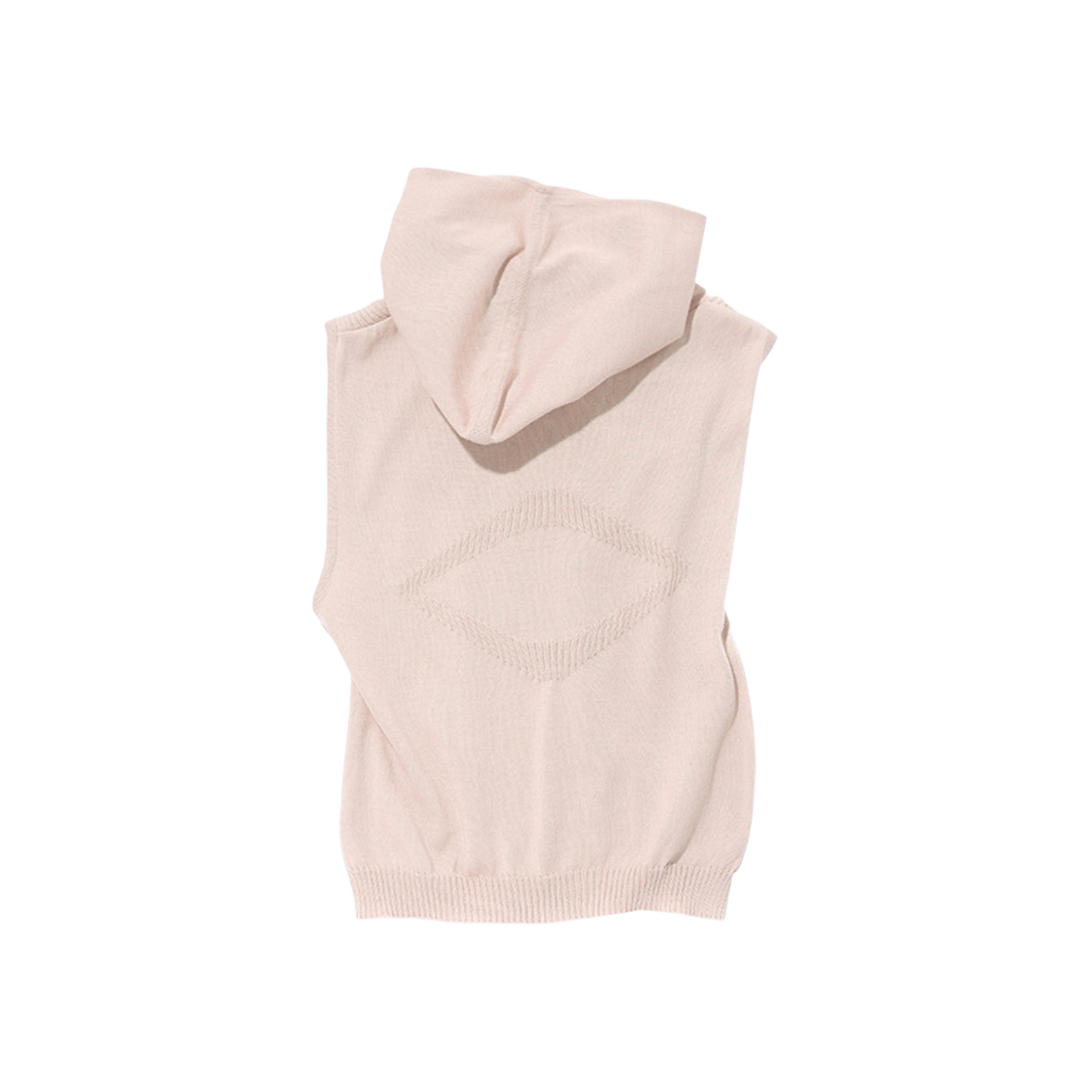 MSFCJACVT01 (W) Mischief Rhombus Hooded Knit Vest Beige - #2