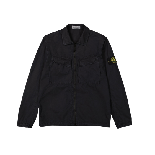 Stone Island 101WN Brushed Cotton Canvas T.CO+OLD Overshirt Navy Blue - 22FW