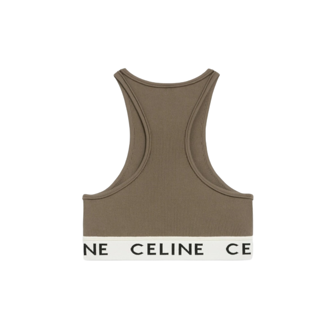 W) 셀린느 애슬레틱 니트 스포츠 브라 카키 크림 | Celine | KREAM