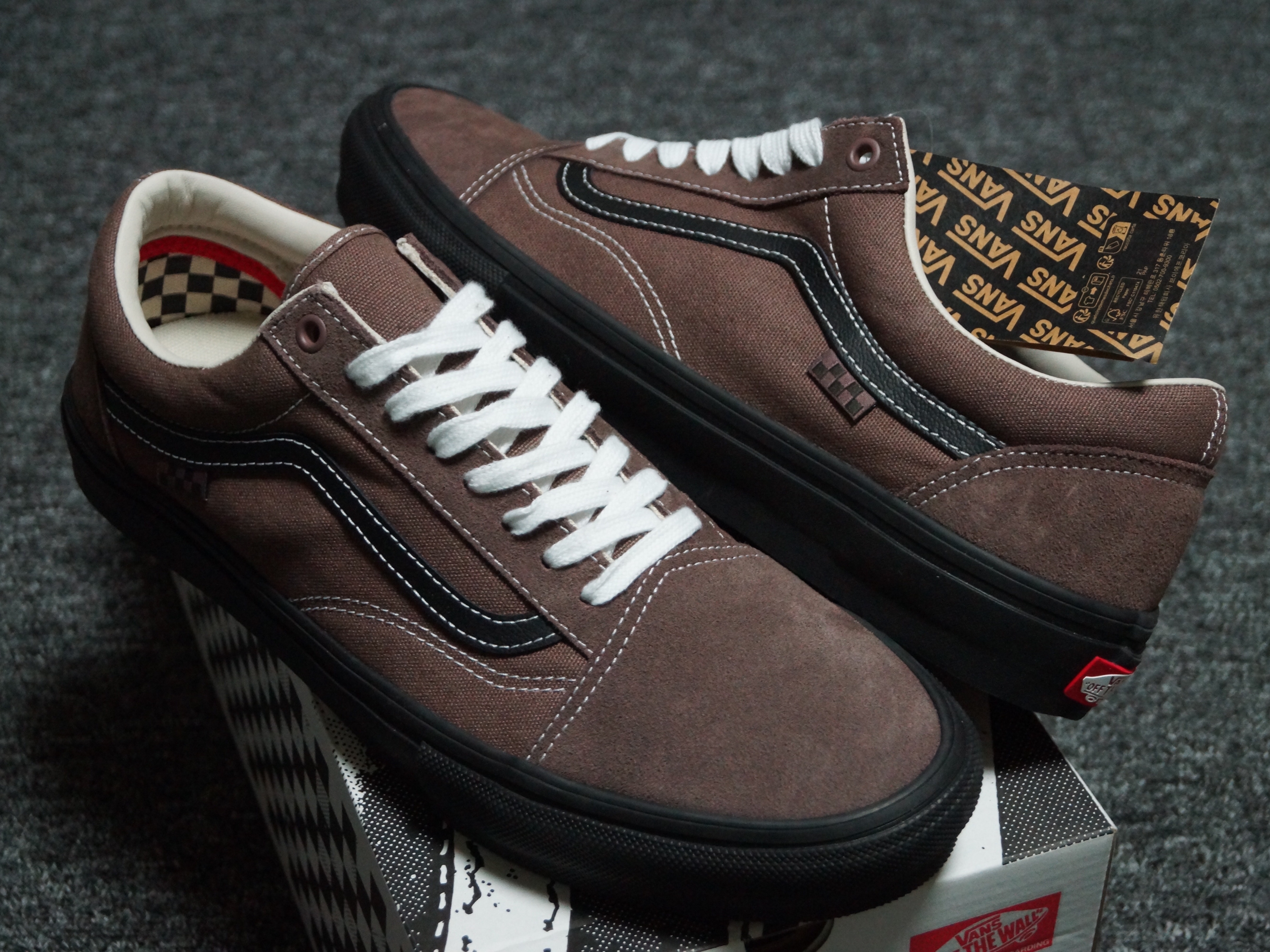 Vans Skate Old Skool Brown Taupe 착용 스타일