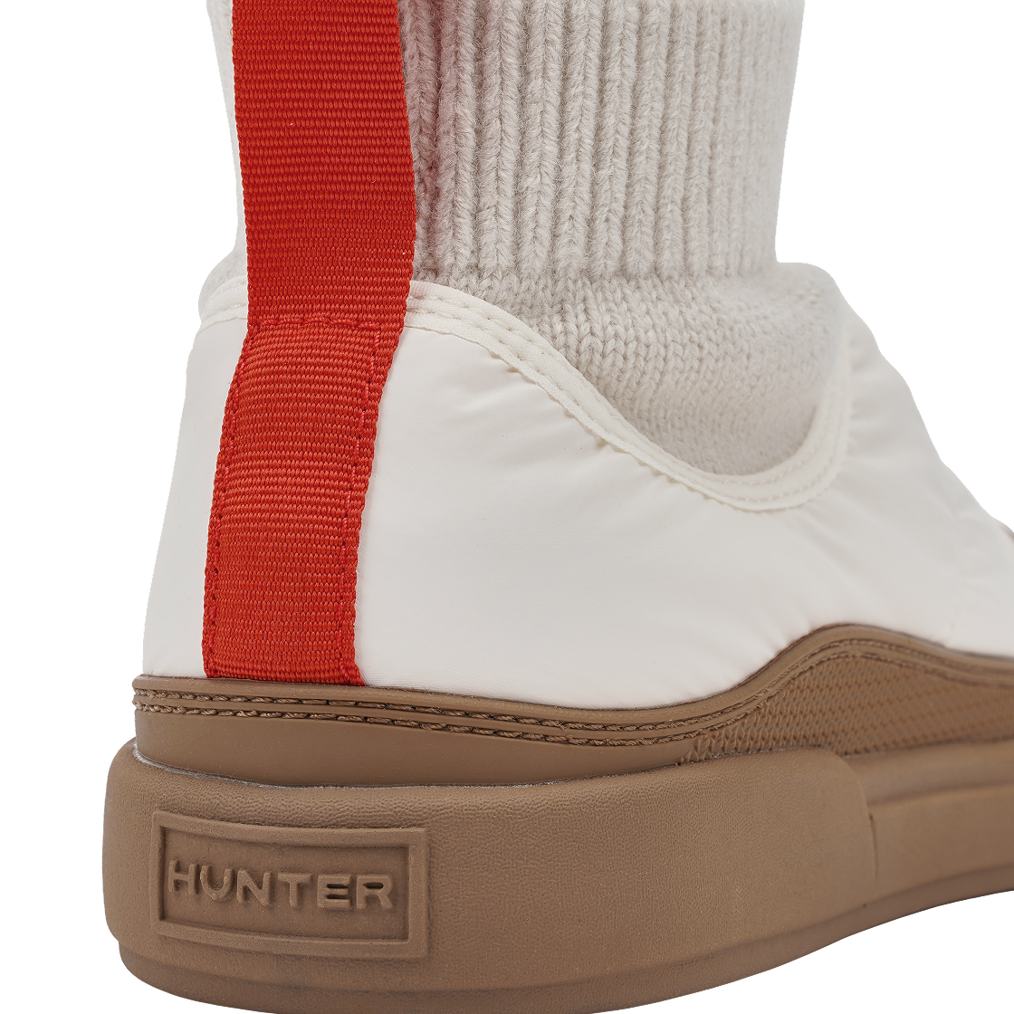 WFS2265REN-WWG (W) Hunter In Out Puffer Knit Cuff Boots White Willow - #8