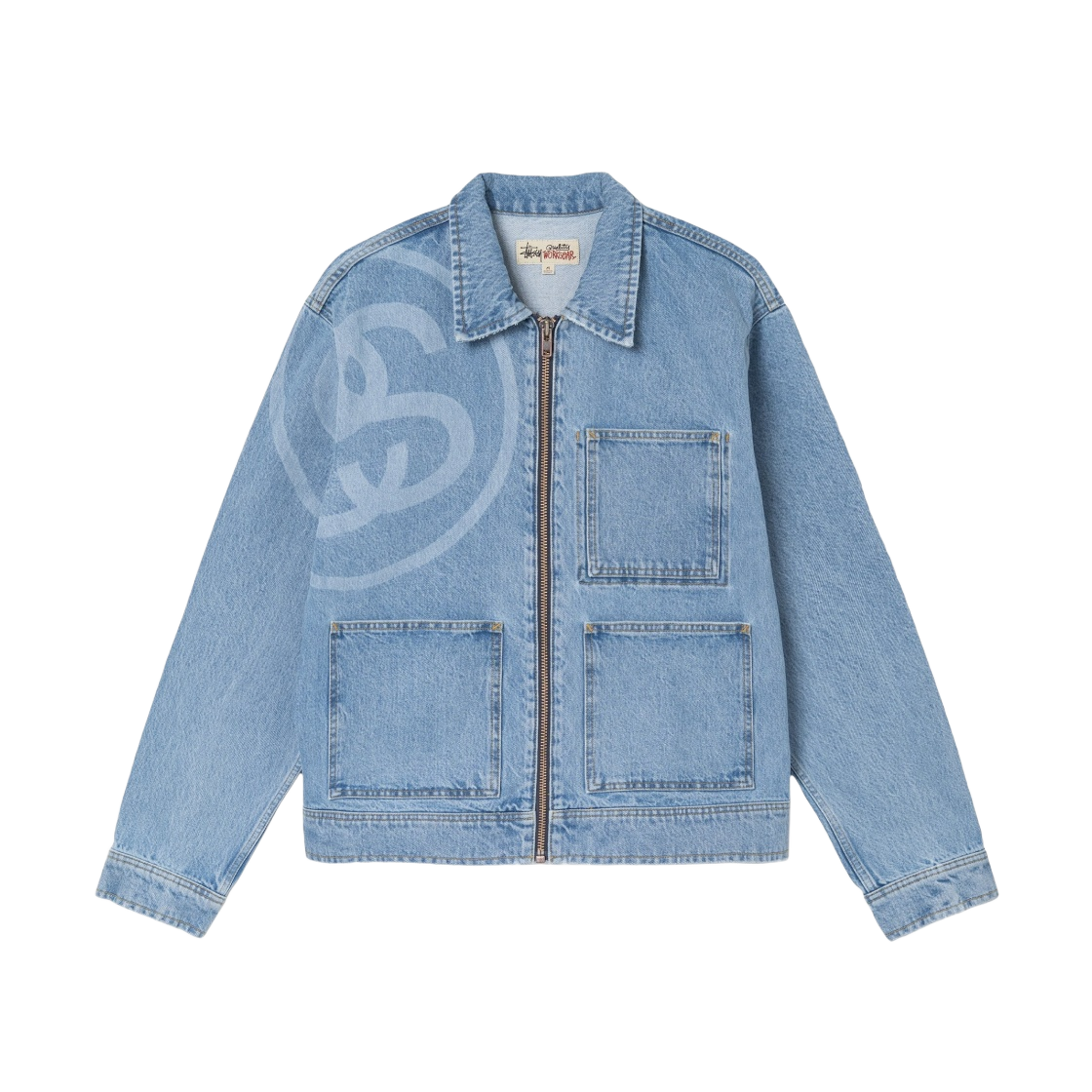 스투시 SS 링크 집 워크 자켓 스톤 워시 | Stussy | KREAM