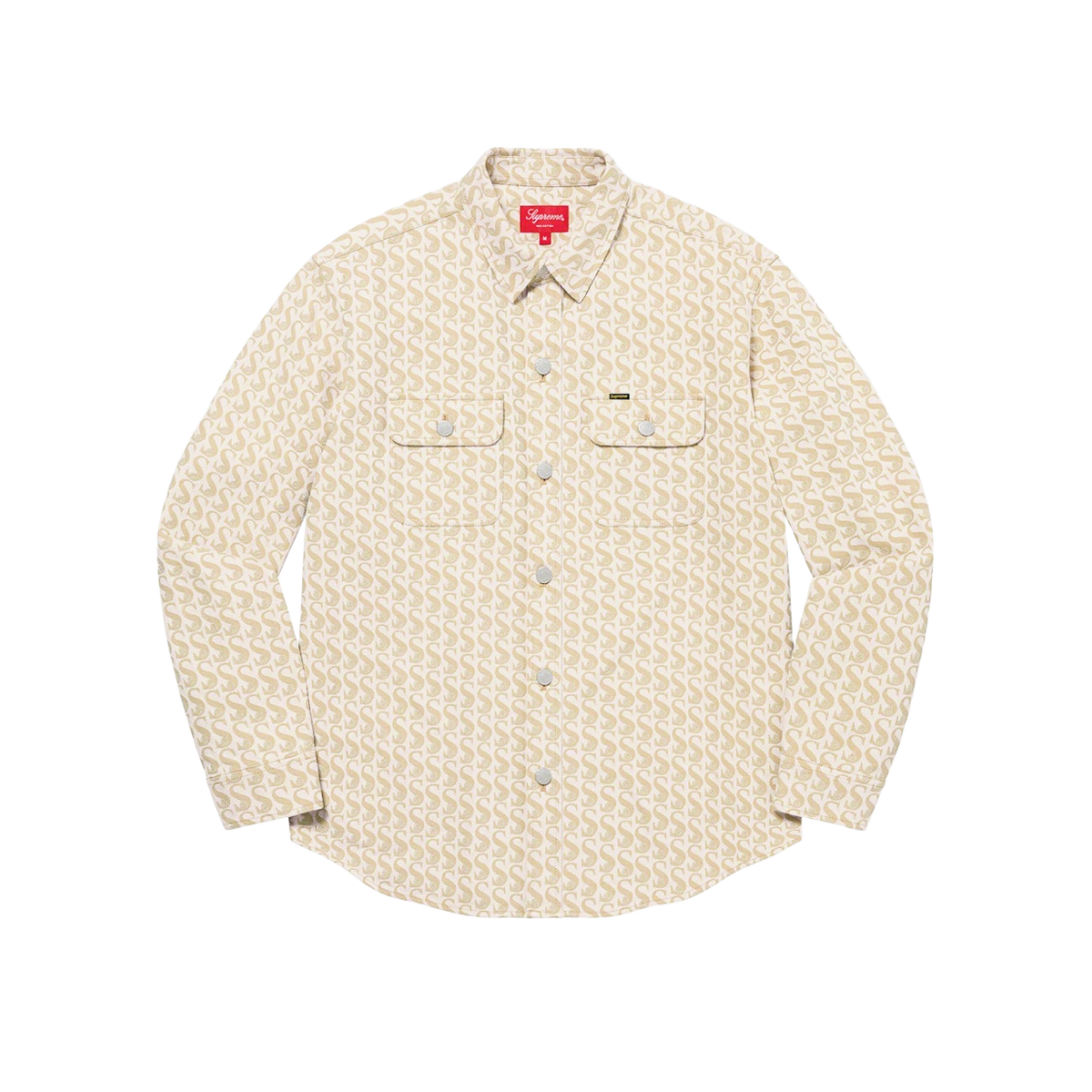 슈프림 모노그램 데님 셔츠 탄 - 21FW | Supreme | KREAM