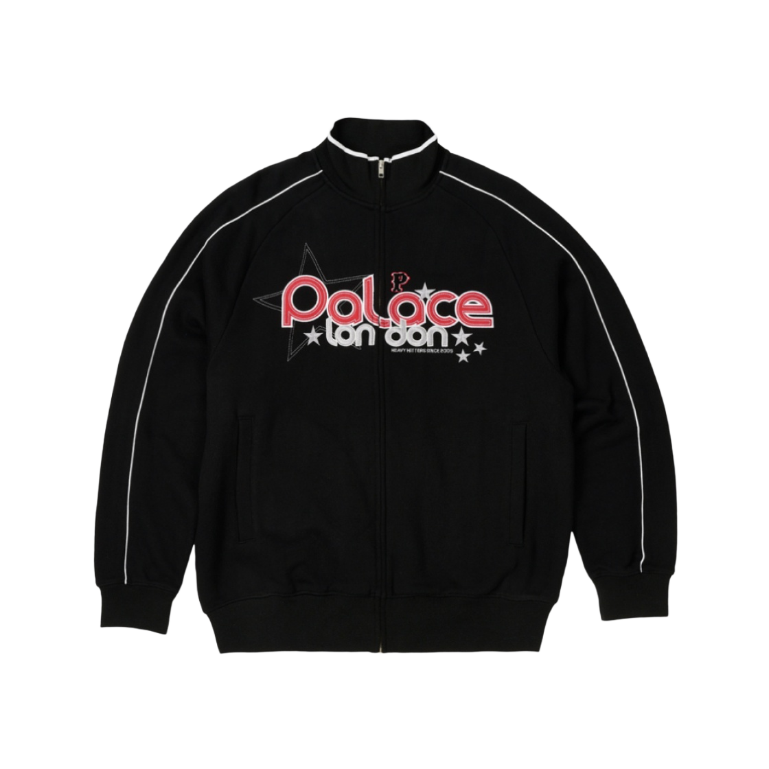 トップス PALACE 25SPRING PATCHWORK ZIP KNIT BLACK PATCHWORK ZIP KNIT | PALACE SKATEBOARDS