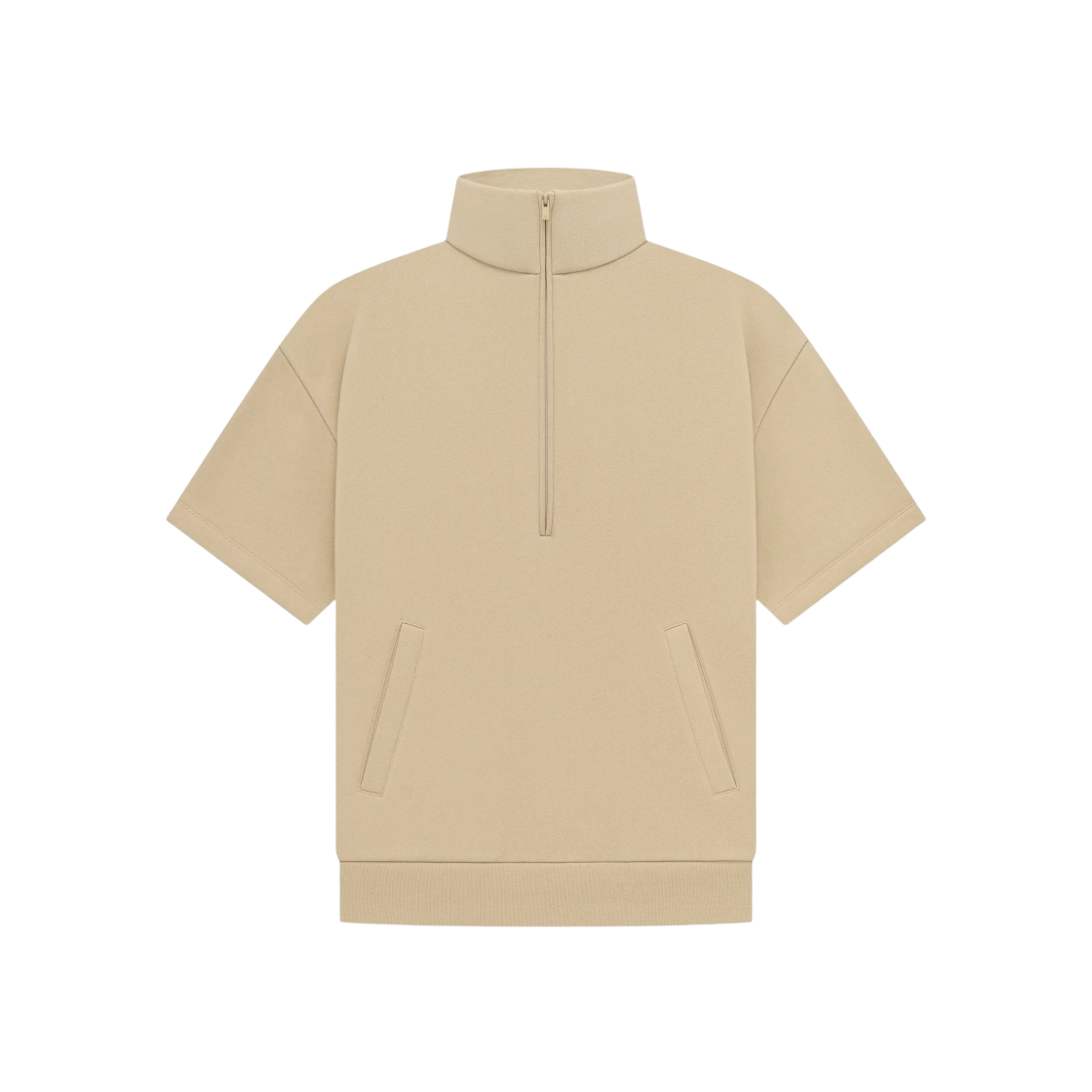 에센셜 하프 집 3/4 슬리브 셔츠 샌드 - 23SS(Essentials Half Zip 3/4 Sleeve Shirt Sand - 23SS) - 1