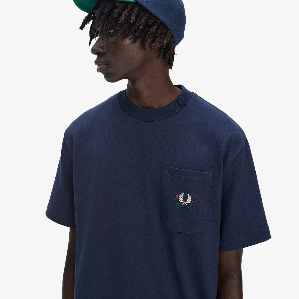 프레드페리 클럽하우스 릴렉스드 1952 티셔츠 테니스 블루(Fred Perry Clubhouse Relaxed 1952 T-Shirt Tennis Blue) - 4