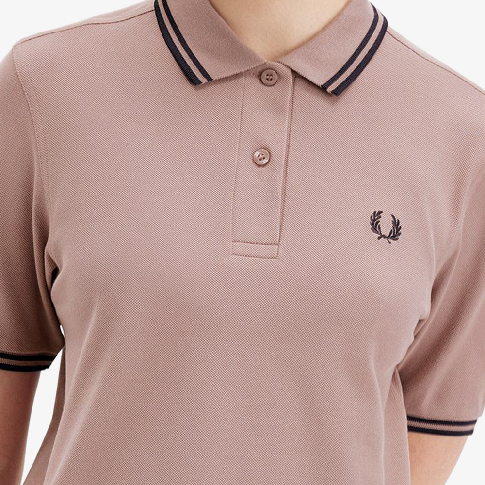 프레드페리 우먼즈 트윈 팁 프레드페리 셔츠 다크핑크/네이비(Fred Perry Womens Twin Tipped Fred Perry Shirt Dark Pink/Navy) - 6