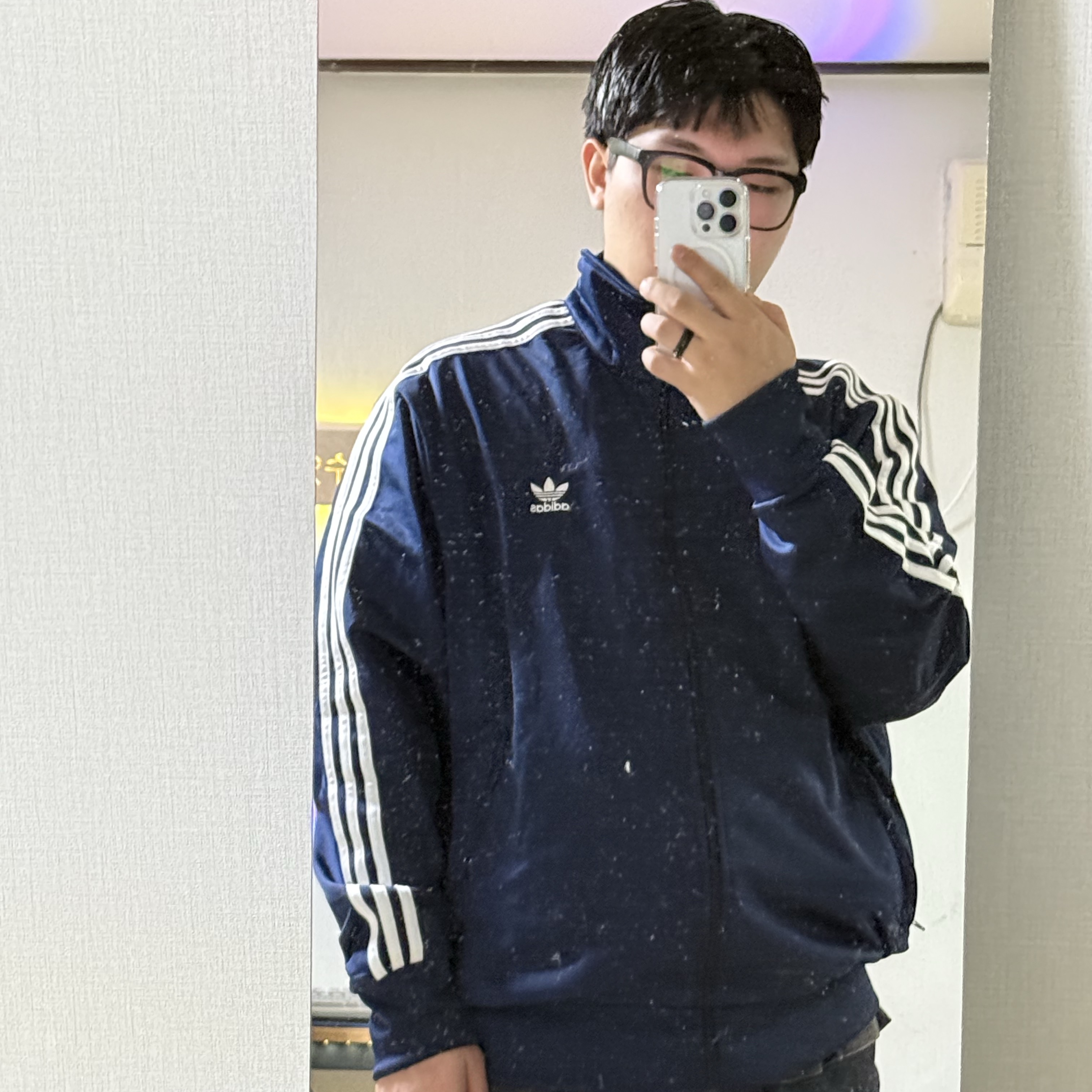 Adidas Adicolor Classic Firebird Track Top Night Indigo - KR Sizing 착용 스타일 - 2