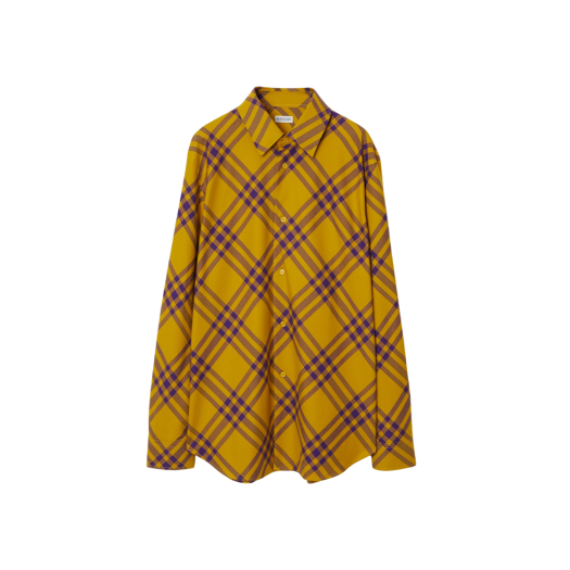 Burberry Check Cotton Shirt Pear