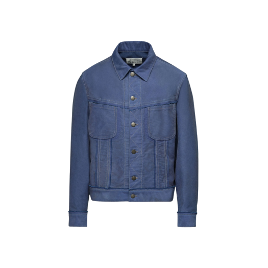 Maison Margiela Worker Moleskin Jacket Cobalt Blue