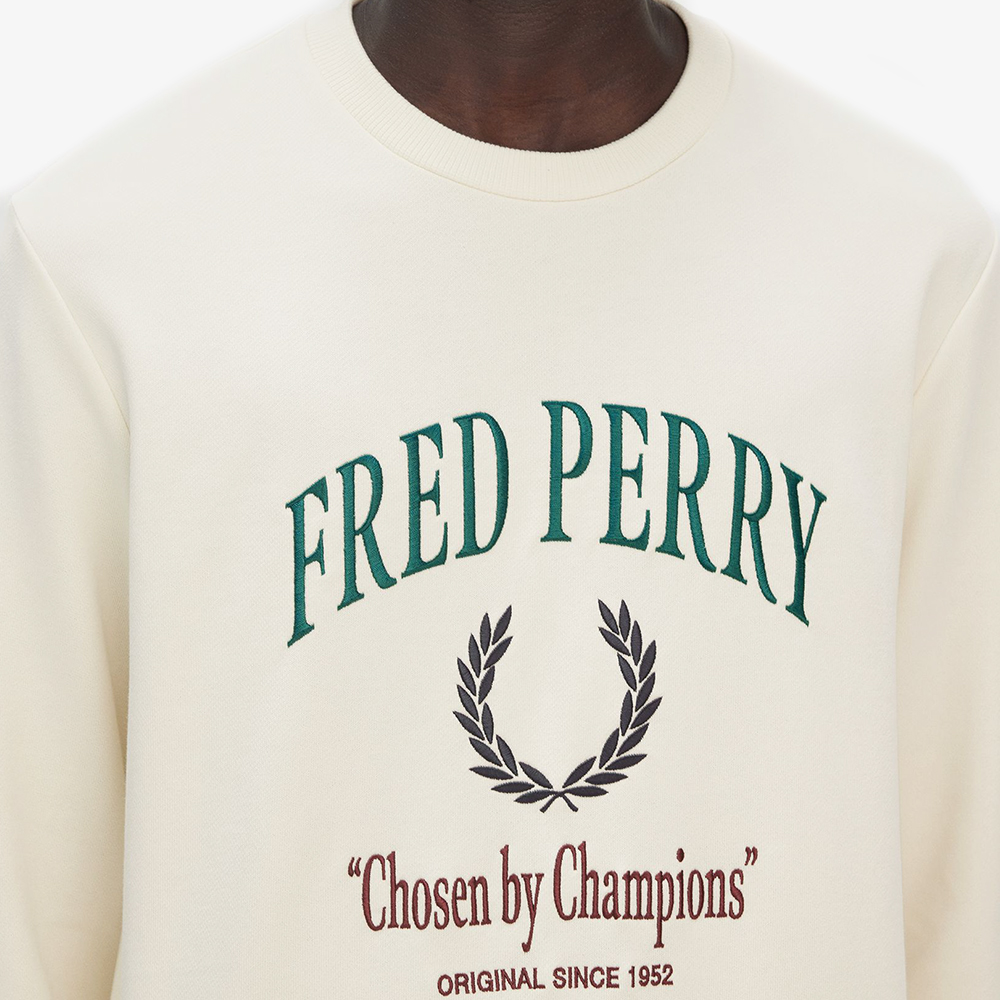 프레드페리 클럽하우스 엠브로이더드 챔피언 스웻셔츠 에크루(Fred Perry Clubhouse Embroidered Champion Sweatshirt Ecru) - 6