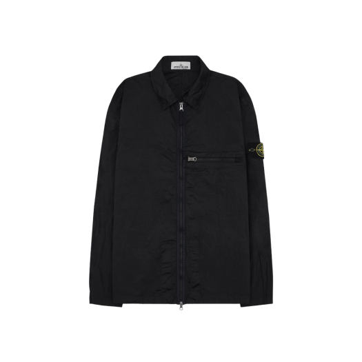 Stone Island 10919 Nylon Metal in Econyl Regenerated Nylon Overshirt Black -23SS
