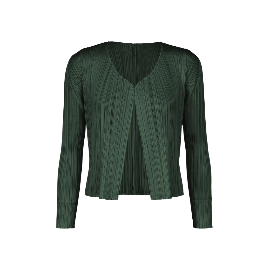 W) 플리츠 플리즈 이세이 미야케 뉴 컬러풀 베이직 3 가디건 다크 그린  