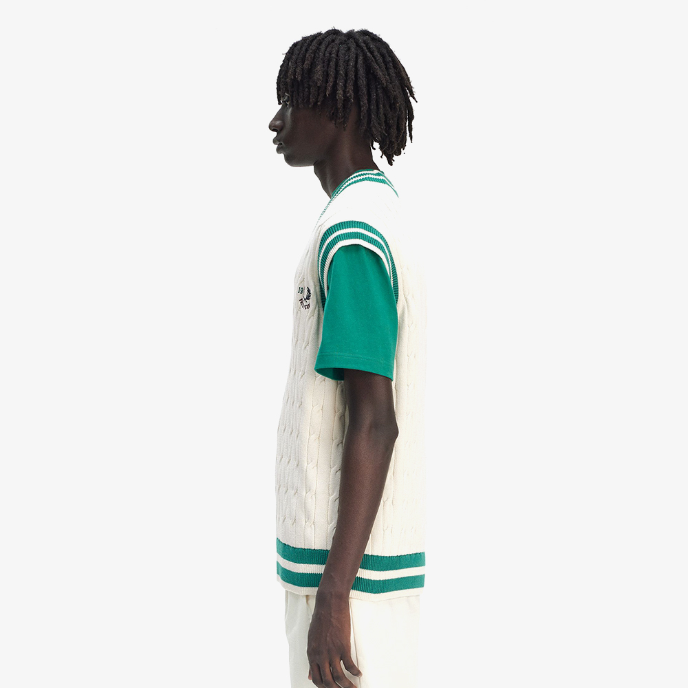 프레드페리 클럽하우스 테니스 케이블 니트 베스트 에크루(Fred Perry Clubhouse Tennnis Cable Vest Ecru) - 3