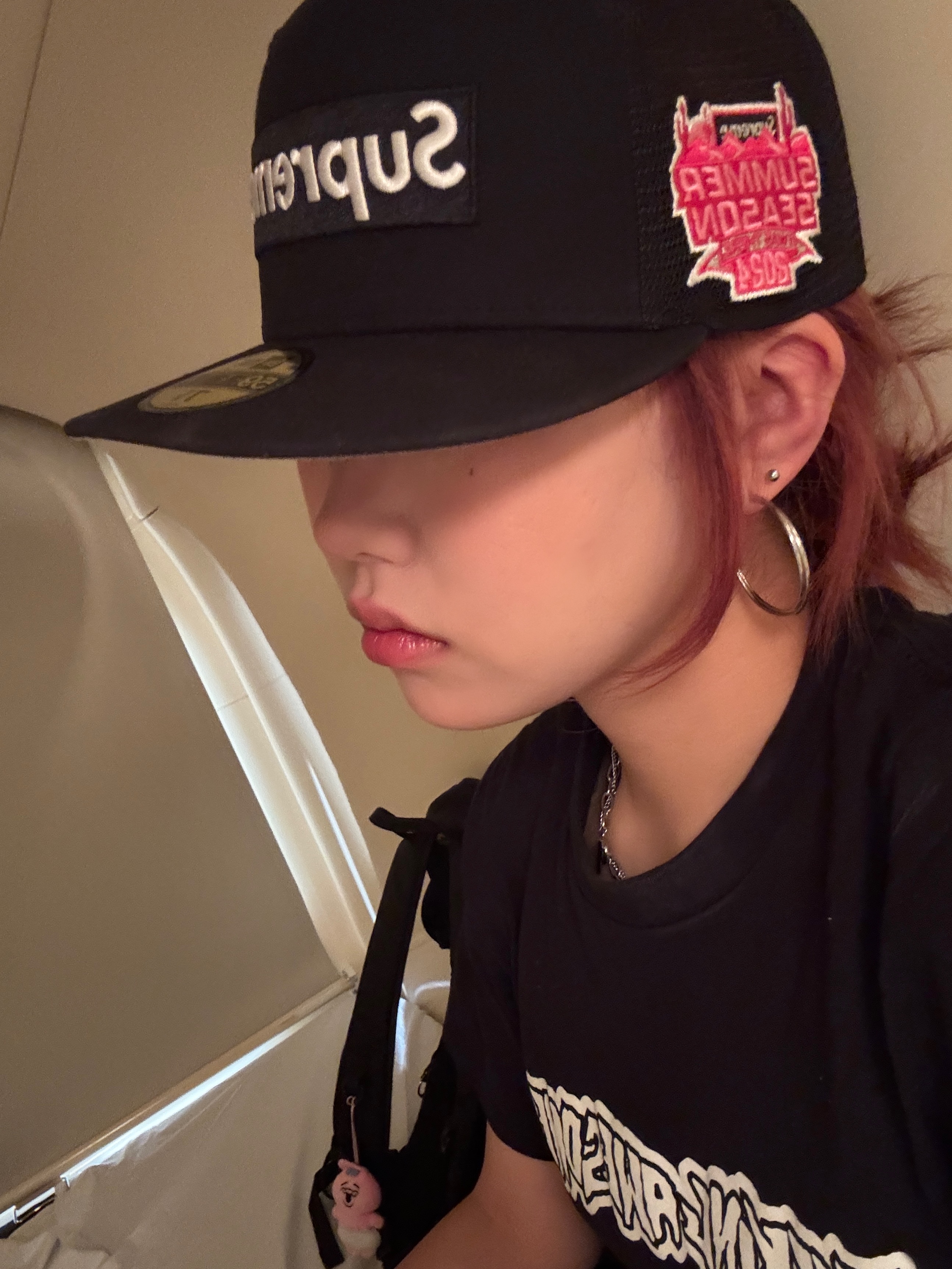 Supreme Box Logo Mesh Back New Era Black - 24SS 착용 스타일