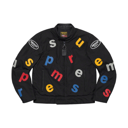 Supreme Vanson Cordura Cotton Jacket 黒 M Supreme Vanson Leathers Cordura Mesh Jacket Black Men's