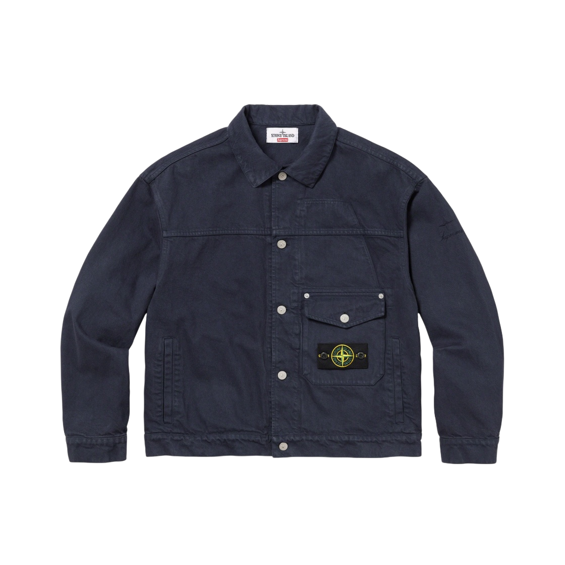 슈프림 x 스톤 아일랜드 데님 트러커 자켓 네이비 - 23FW 슈프림 x 스톤 아일랜드 데님 트러커 자켓 네이비 - 23FW