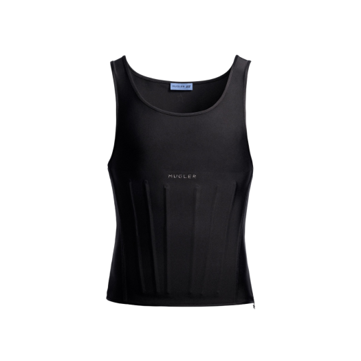 H&M x Mugler Corset Waist Tank Top Black