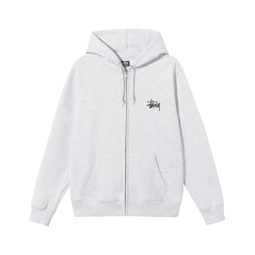 Stussy Basic Stussy Zip Hoodie Ash Heather 2022