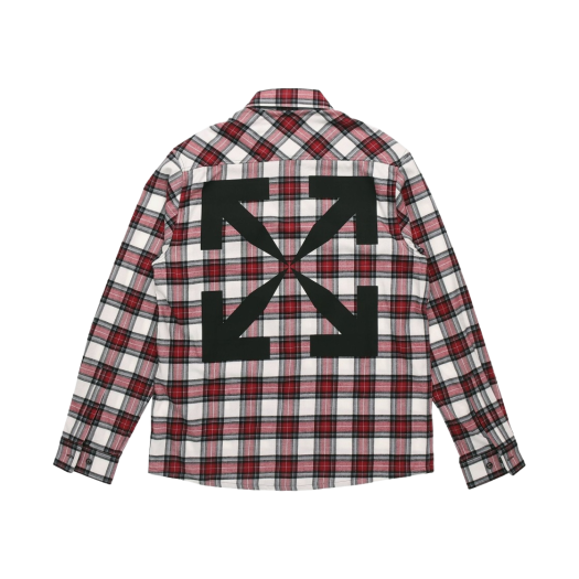 Off-White Allover Check Flannel Arrow Shirt Red