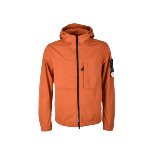 Stone Island 43310 Supima Cotton Hooded Jacket Sienna Brown - 23SS