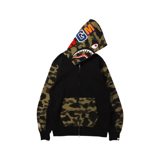 베이프 x 헤론 프레스톤 샤크 집 후드 퍼플 | BAPE | KREAM BAPE x Heron Preston Shark Zip Hoodie Purple