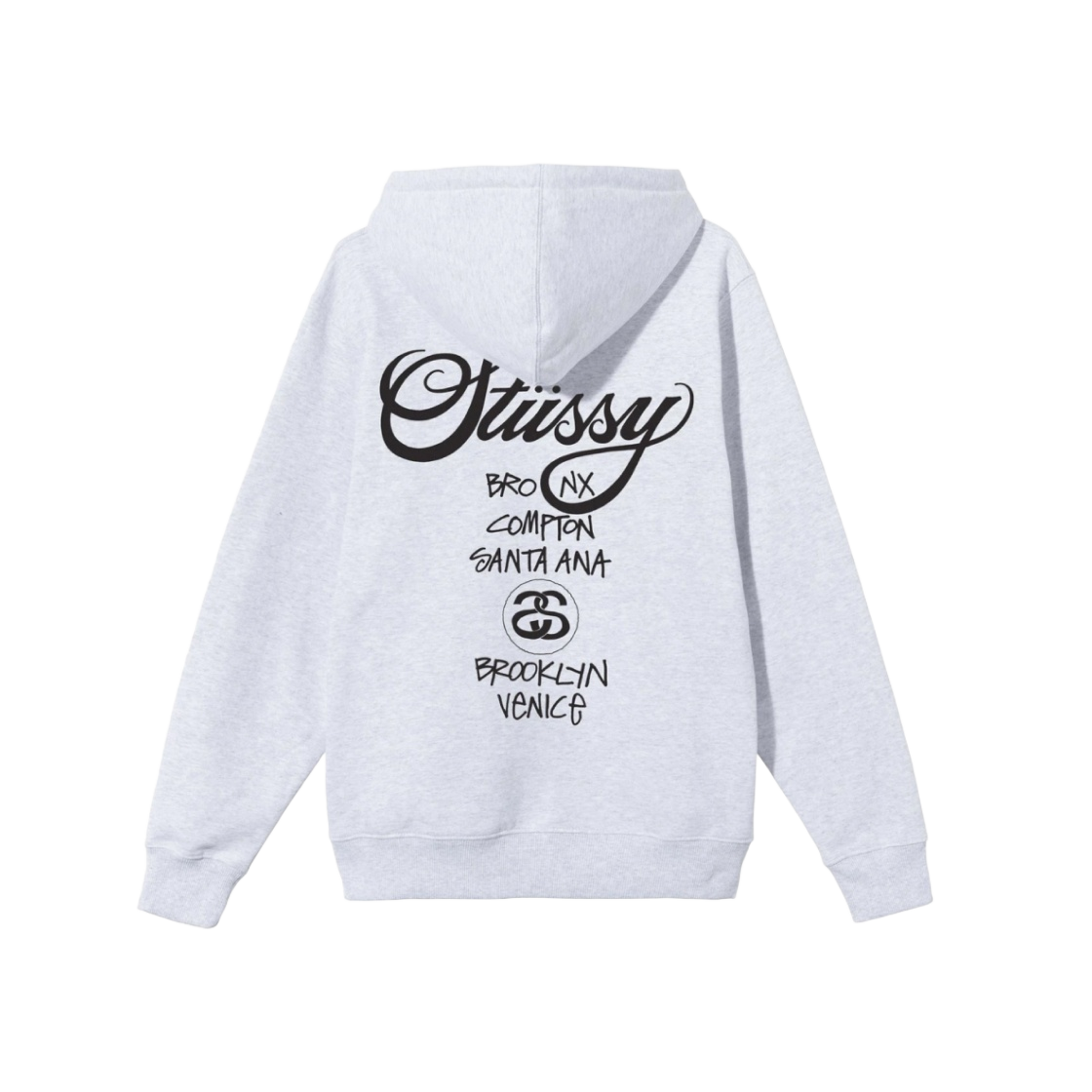【Stussy】Basic Zip Hoodie Ash Heather 2024★韓国人気/追跡付 Stussy 2024 Stussy Basic Stussy Zip Hoodie Ash Heather, 100