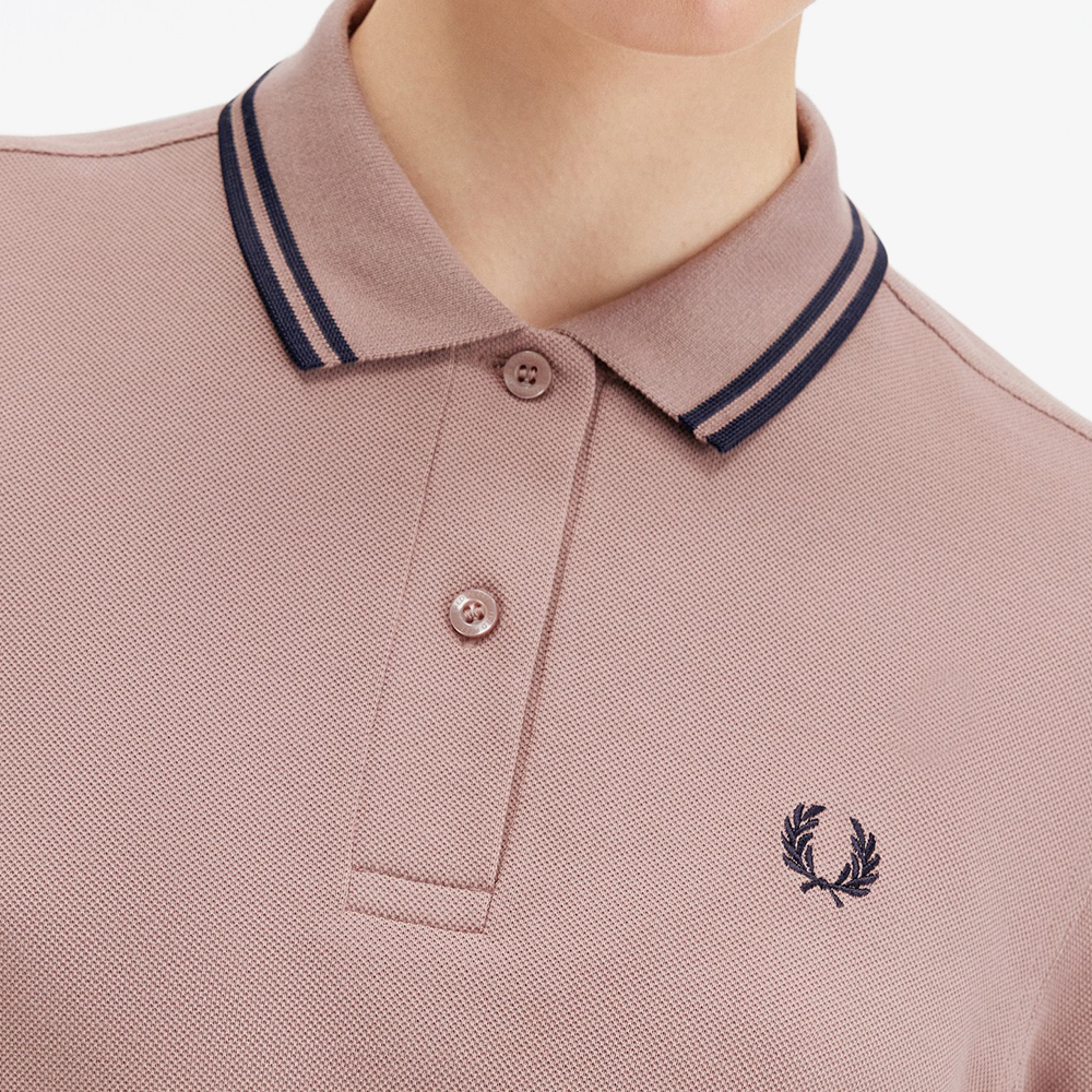 프레드페리 우먼즈 트윈 팁 프레드페리 셔츠 다크핑크/네이비(Fred Perry Womens Twin Tipped Fred Perry Shirt Dark Pink/Navy) - 5