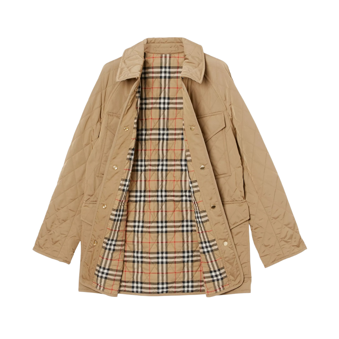 8035887 (W) Burberry Diamond Quilted Nylon Canvas Field Jacket in Archive Beige - #2