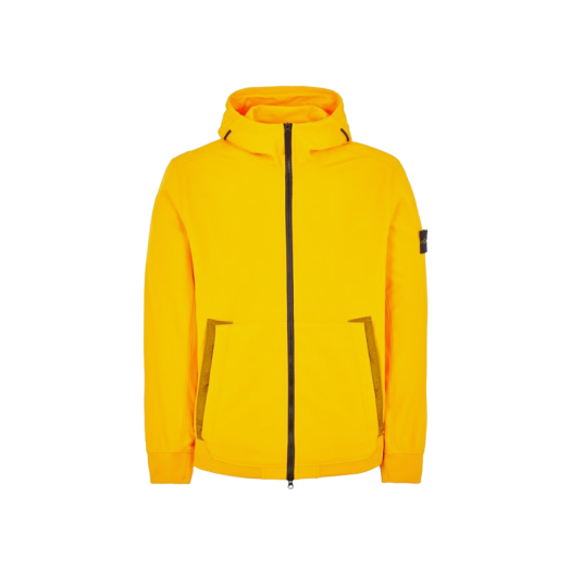 Stone Island Q0122 Soft Shell-R E.DYE Technology Jacket Yellow - 22FW