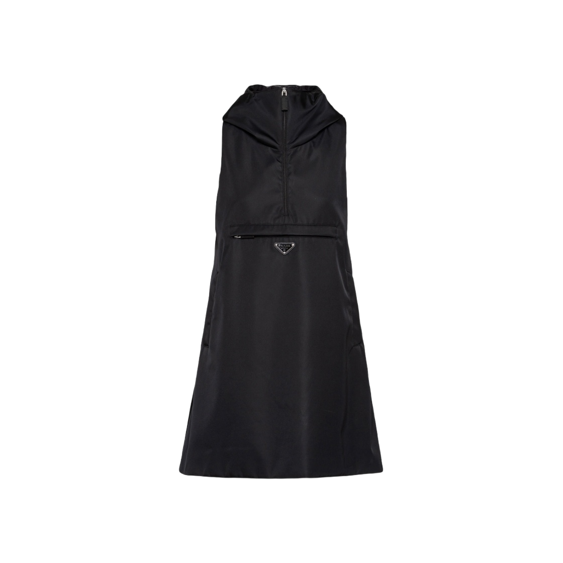 最終❣️70％オフ❣️PRADA Re Nylon ブラックノースリーブレスドレス Prada ノースリーブ レザーミニドレス | ブラック | FARFETCH JP