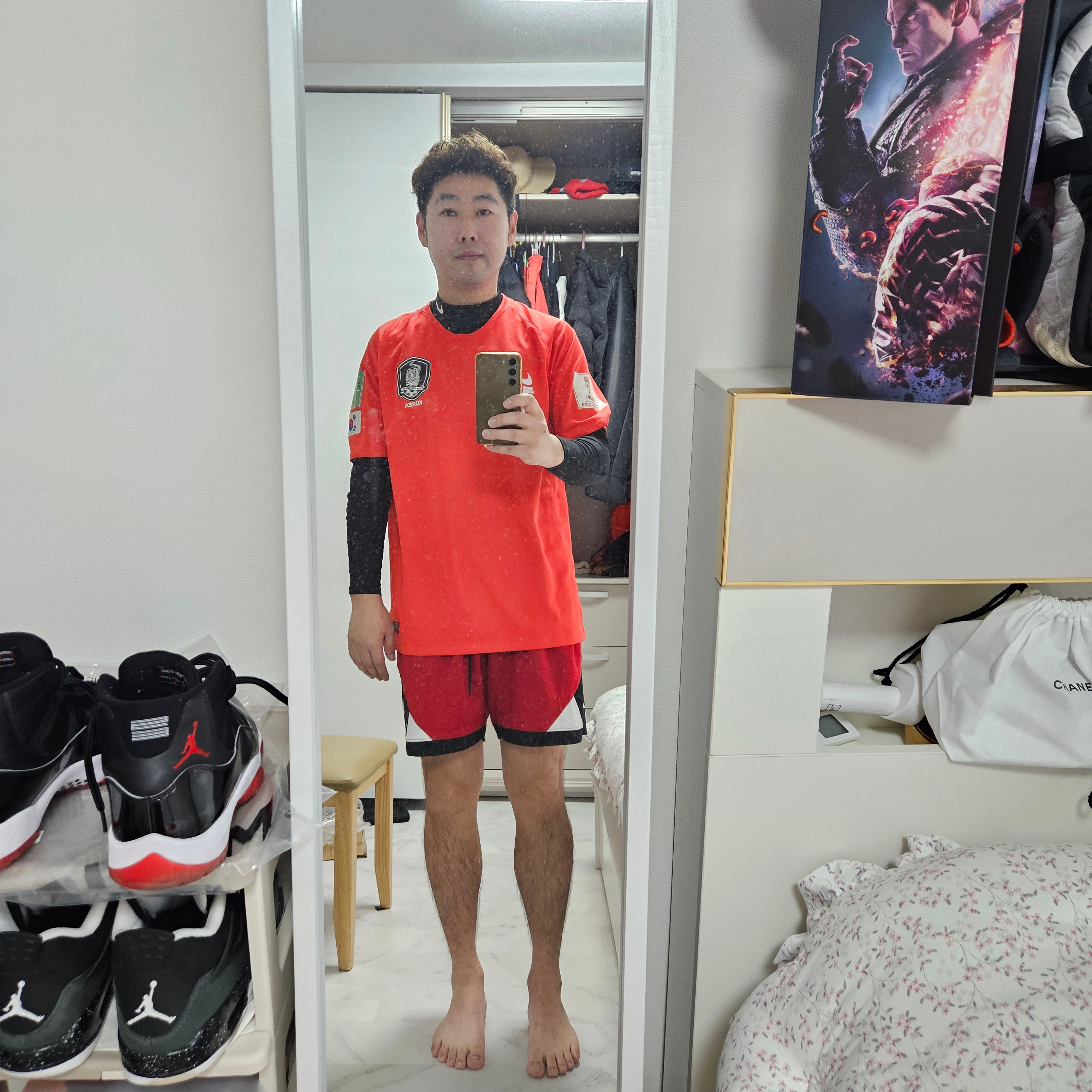 Nike Pro Dri-Fit Fitness Mock Neck Long Sleeve Top Black - Asia, Nike NSW Big Swoosh Woven Jacket Black - Asia 착용 스타일 - 3