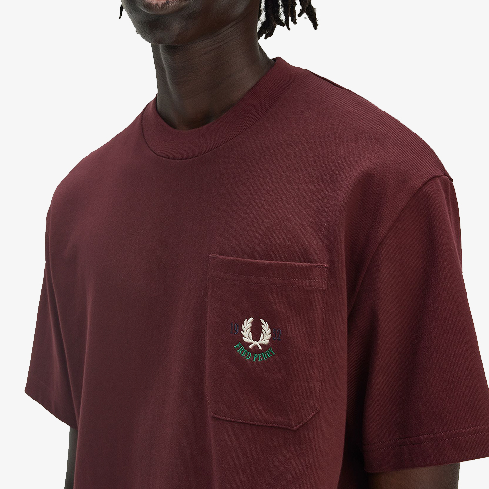 프레드페리 클럽하우스 릴렉스드 1952 티셔츠 옥스블러드(Fred Perry Clubhouse Relaxed 1952 T-Shirt Oxblood) - 5