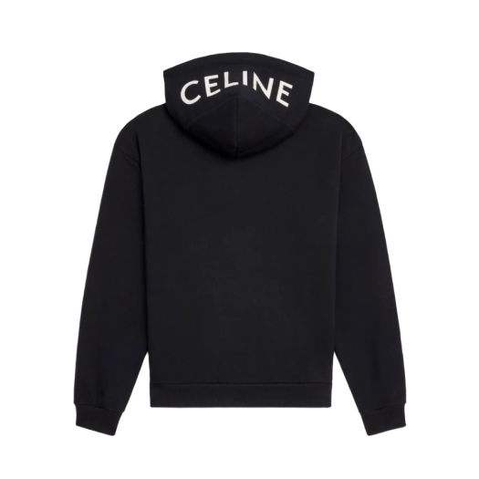 【CELINE】トリオンフ ルーズフーディー★ブラック ホワイト★L □CELINE□セリーヌ トリオンフ ルーズフーディー (CELINE