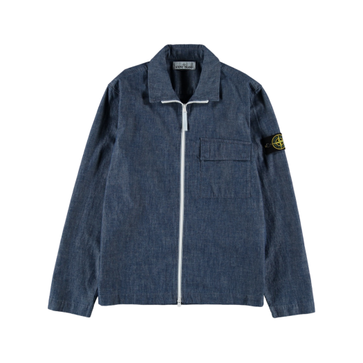 Stone Island 11207 Chambray Canvas Overshirt Wash - 21SS