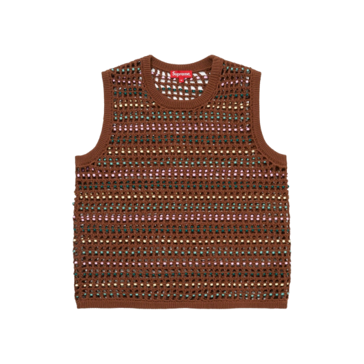 【M】Supreme Chenille Sweater Vest 桜カラー M】Supreme Chenille Sweater Vest 桜カラー
