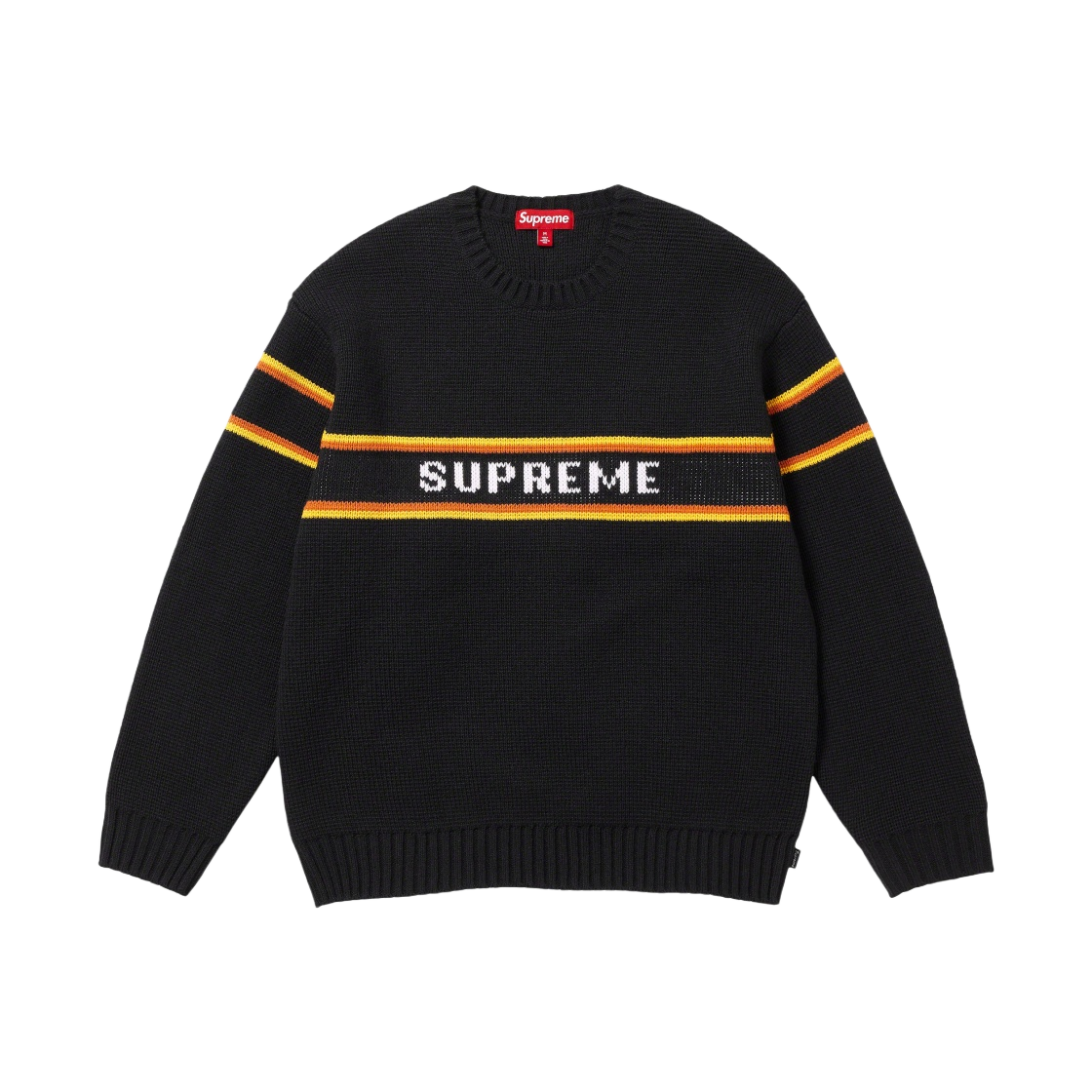 23FW Supreme Pilled Sweater BLACK セーター Supreme 【値下げ】Supreme Pilled Sweater Black ロゴセーター