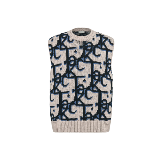 Dior x Cactus Jack Oversized Sleeveless Sweater Beige Black