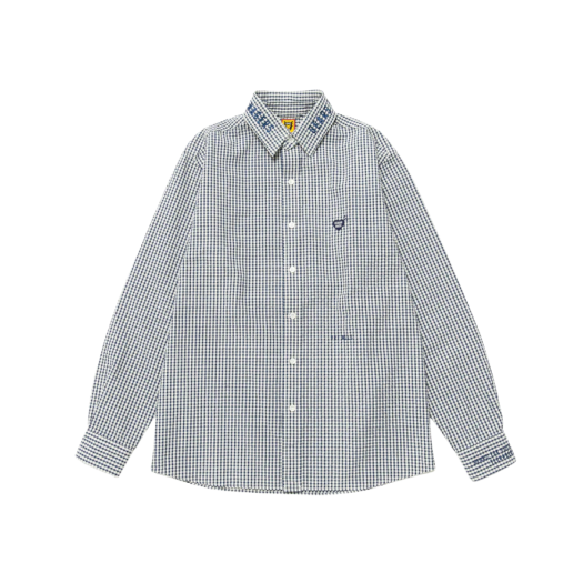 Human Made Detachable Collar Checked L/S Shirt Blue