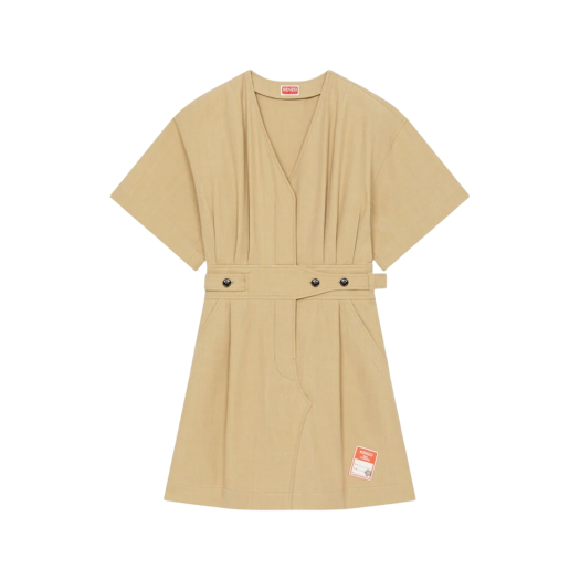 (W) Kenzo Workwear Dress Beige