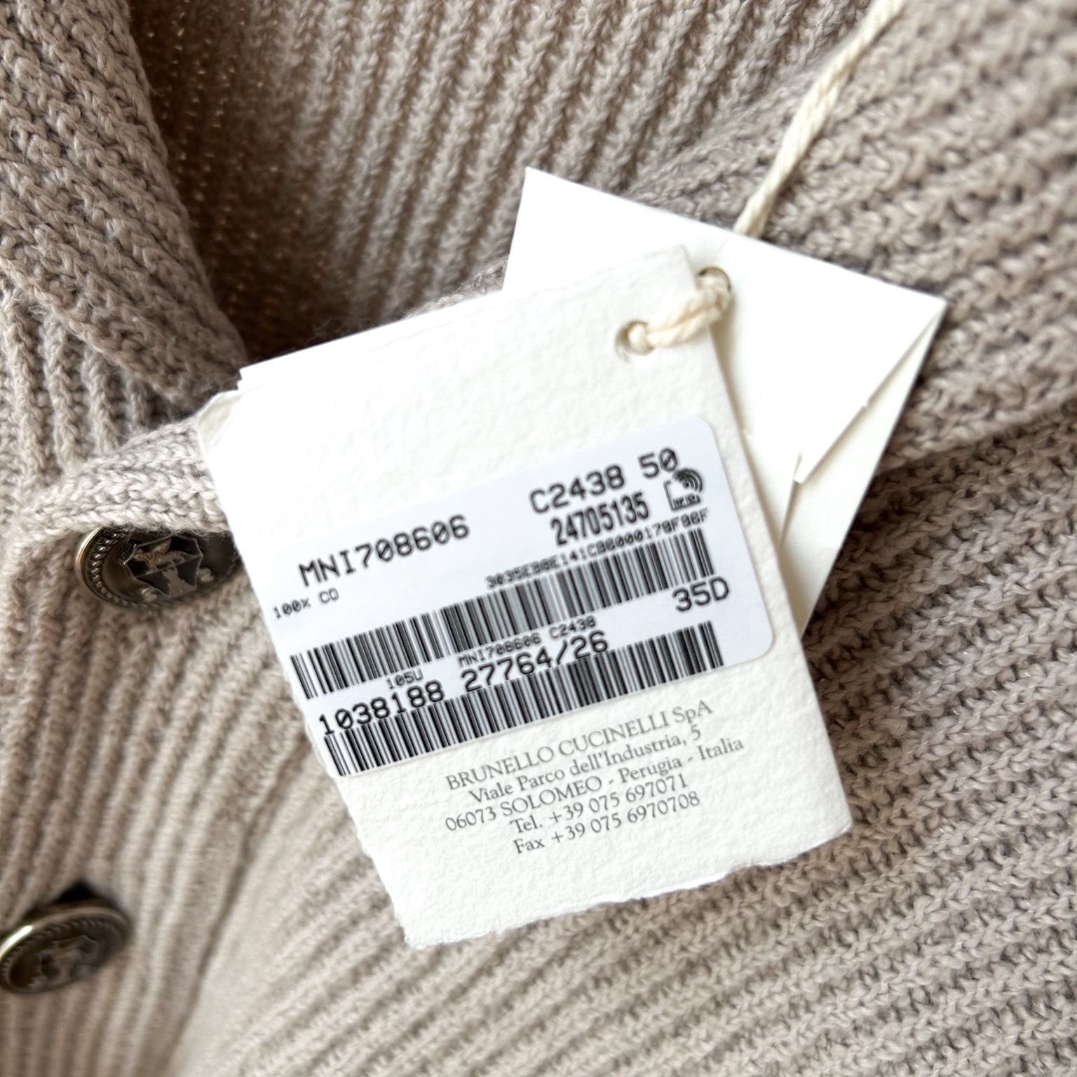 Brunello Cucinelli Malfile Cotton English Rib Cardigan with Raglan Sleeve Yuta 착용 스타일 - 3